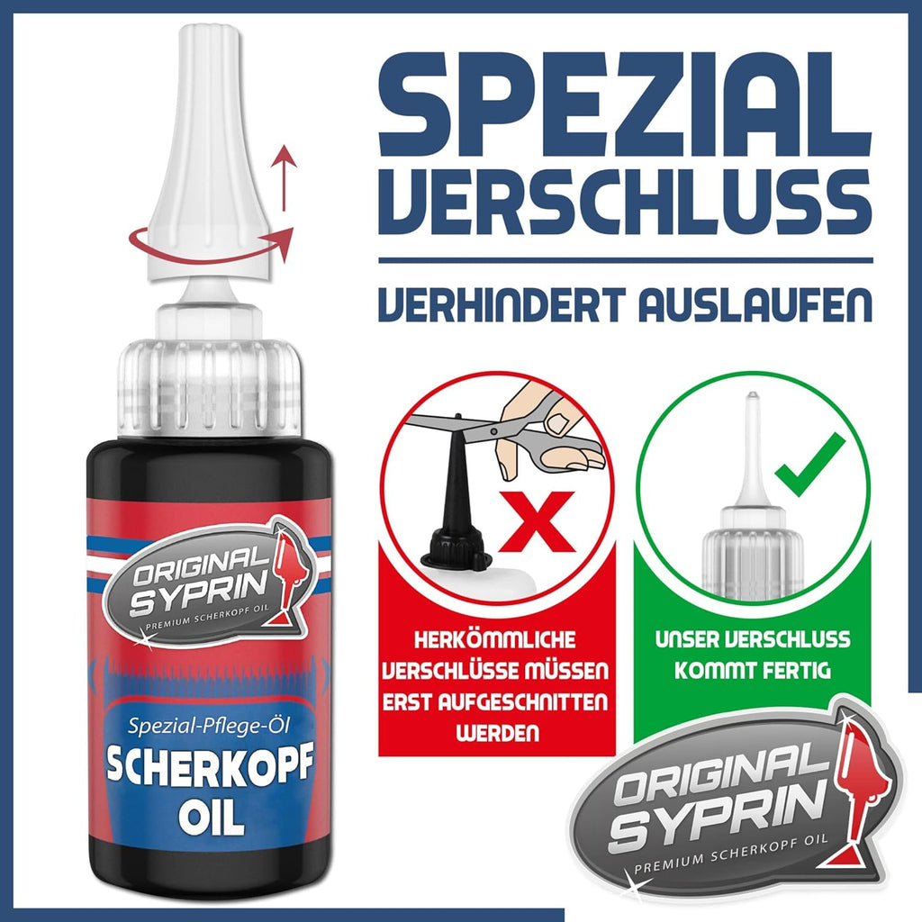 Original Syprin Scherkopf Öl Für Haarschneidemaschinen Haarschneider Rasierer Trimmer I Scherkopföl Friseurbedarf Schermaschinenöl Feinmechanik Öl
