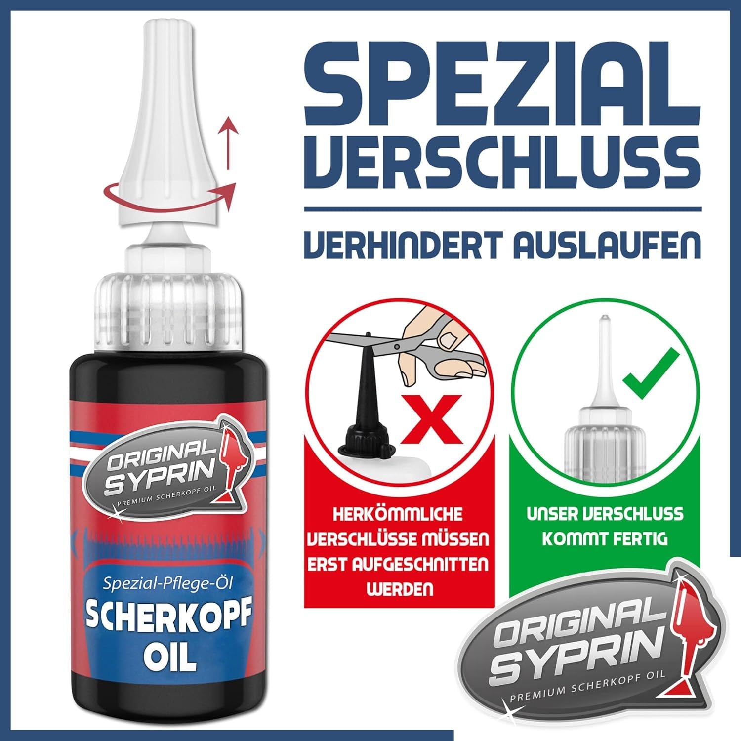 Original Syprin Scherkopf Öl Für Haarschneidemaschinen Haarschneider Rasierer Trimmer I Scherkopföl Friseurbedarf Schermaschinenöl Feinmechanik Öl