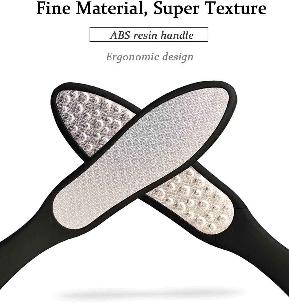 Hornhautentferner, Hornhautfeile, Hornhauthobel, Doppelseitig Edelstahl Fußfeile Hornhautraspel Für Fußpflege, Hornhaut Entfernen Fuß Und Verschrumpelte Haut Hornhaut - Schwarz