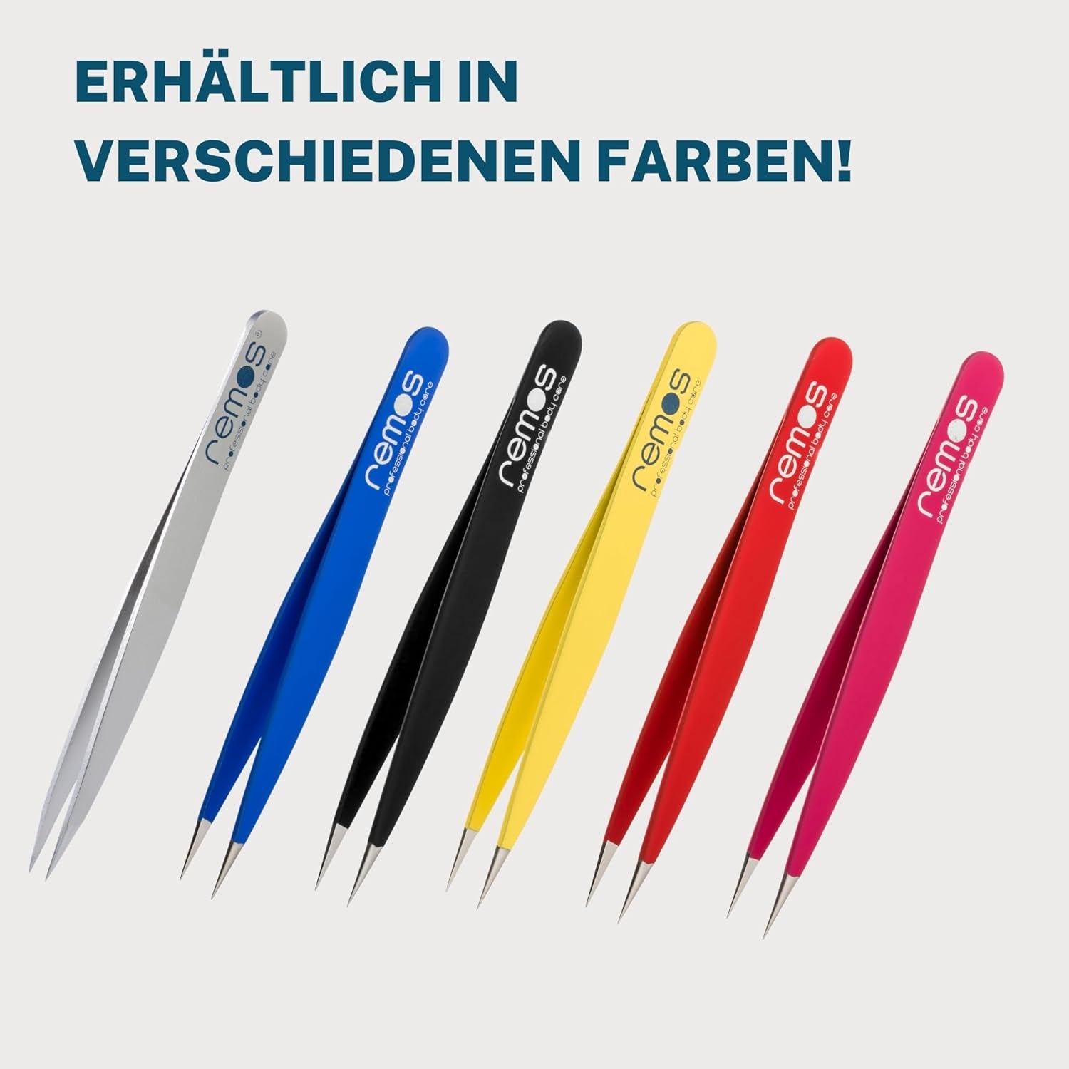 REMOS Splitterpinzette - Edelstahl [INOX] Rostfrei 9.5 Cm - Feine Spitze Rot