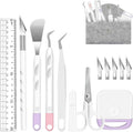 Plotter Zubehör,13 Stück Vinyl Jäten Werkzeuge Für Cricut Silhouette Unkrautschaber Silhouette Zubehör,Entgitterwerkzeug Plotter Werkzeuge Plotter Set,Cameos, Beschriftung, DIY Machen