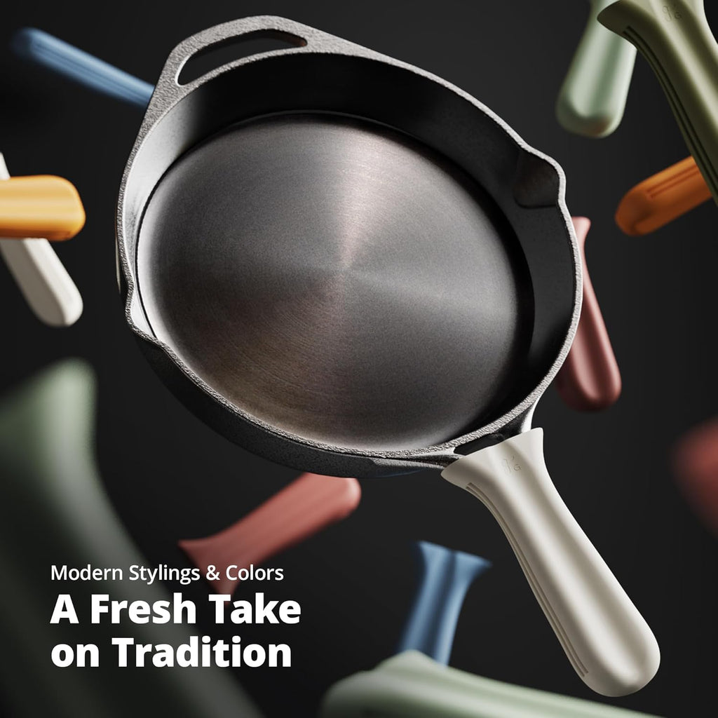 Greater Goods 10-Inch Cast Iron Skillet, Organically Pre-Seasoned, Heavy-Duty Pan for Frying, Baking, Grilling, Indoor and Outdoor Cooking