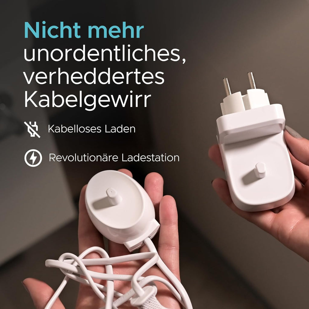 Elektrisches Zahnbürsten-Wandladegerät Für Eu-Steckdose Für Oral-B/Braun Modellen (Außer Io-Reihn Und Pulsonic-Serie) | Tragbares Oral B Ladestation, Kabelloses, IPX7 Abdichtung
