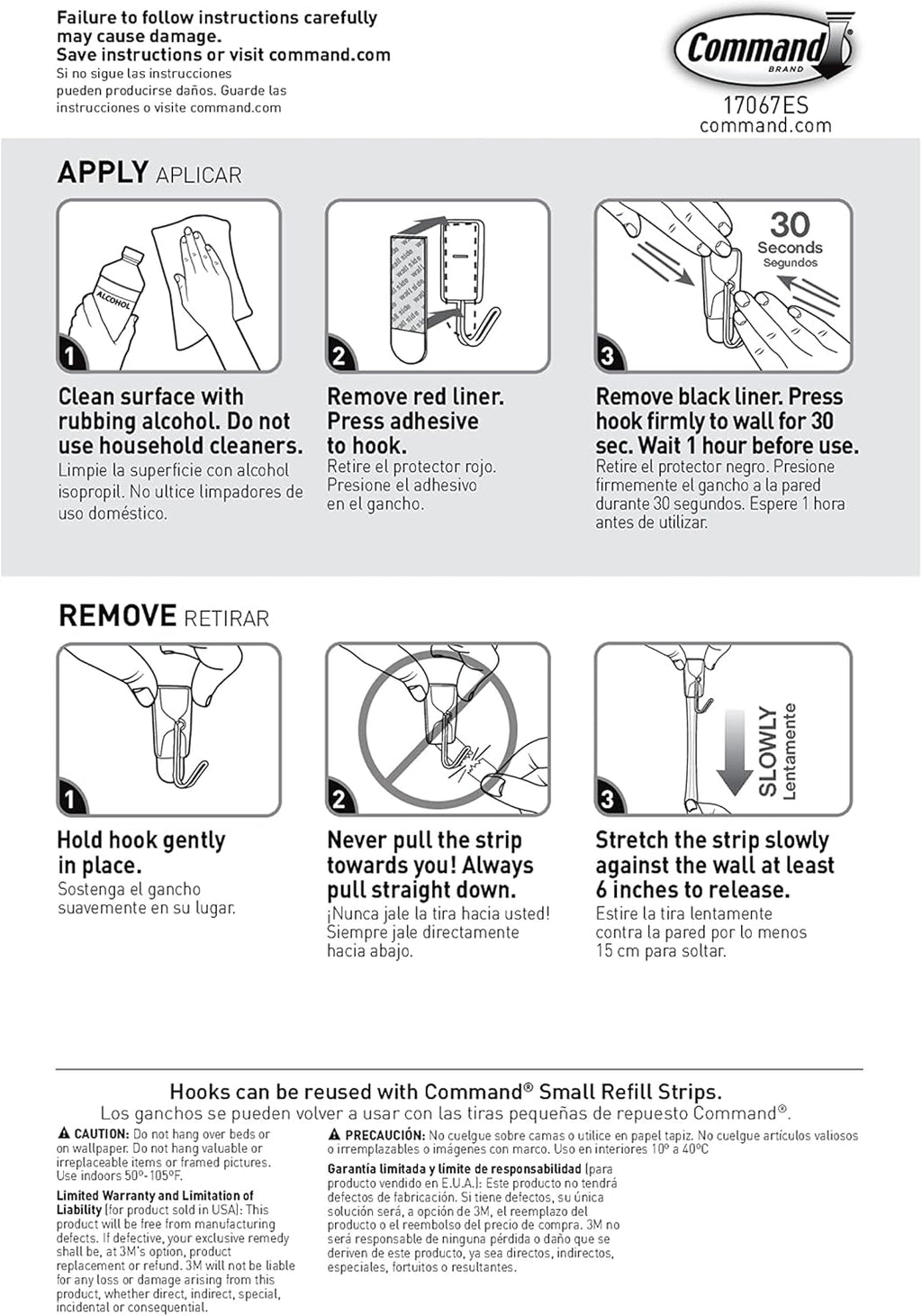 GP067-16NA Small Wire Hardware, White, 16 Hooks