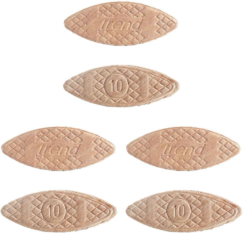 Trend 100Pcs Beechwood Joining Biscuits (No. 10) for Woodworking, Joinery, and Furniture Framing, BSC/10/100