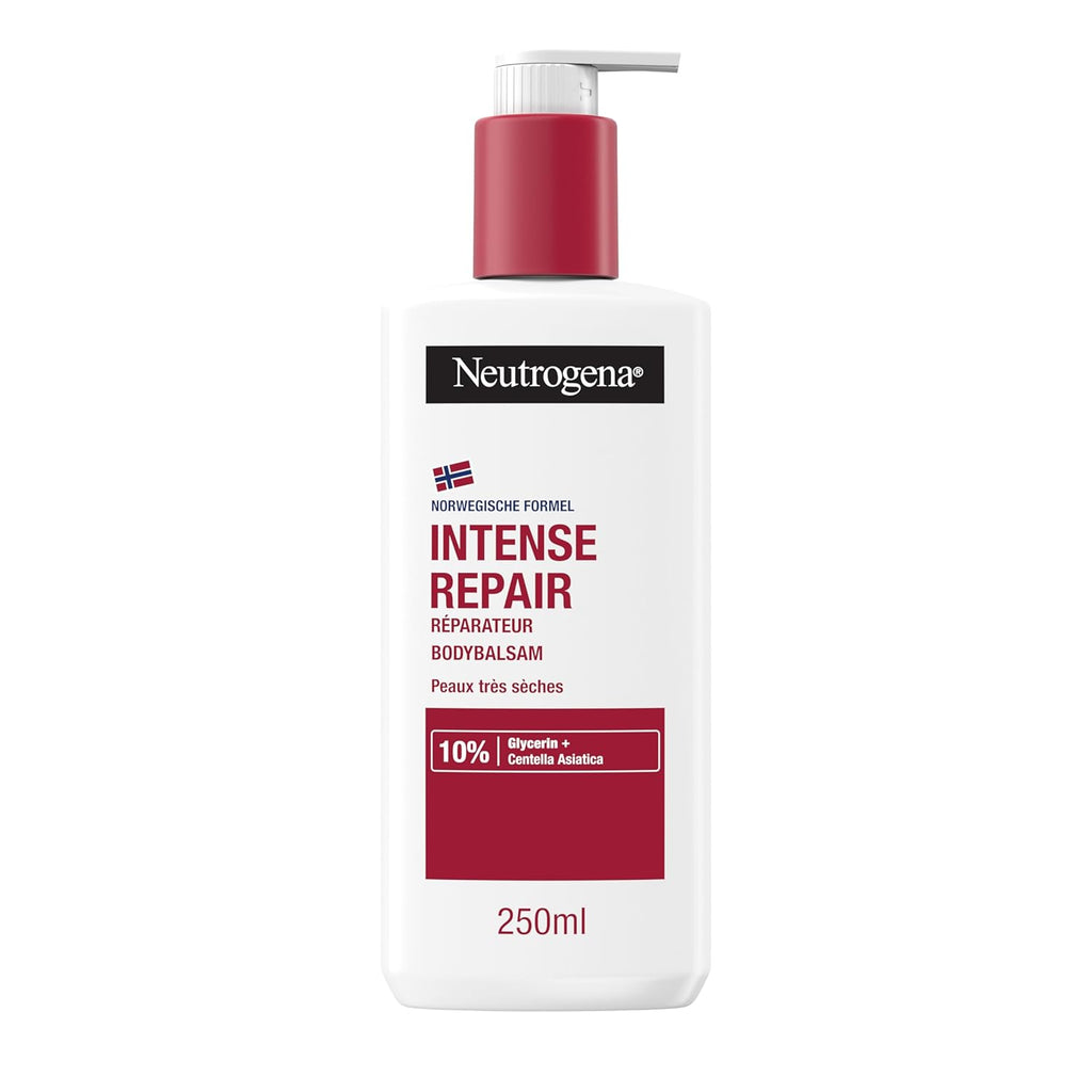 Neutrogena Norwegische Formel Intense Repair Reparierender CICA Bodybalsam 250 Ml Körperlotion Für Eine Sofortige Linderung Und Mehr Feuchtigkeit Bei Sehr Trockener, Rauer Haut