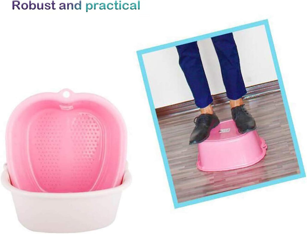 Großes Fußbadewannenschüssel,Wanne Für Fußbad Stabiles Kunststoff-Fußbecken Für Pediküre Einweichen Füße,Fur Fußbadewanne Füße Wellness Fußpflege Pediküre Entgiftung Entspannung (White)