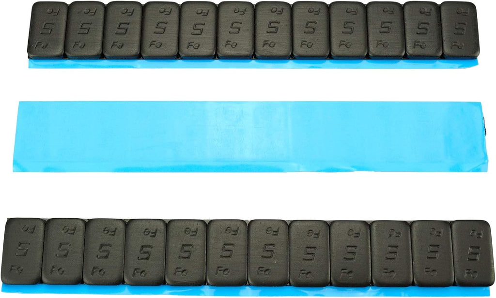 7 Auswuchtgewichte 12X5G Klebegewichte Stahlgewichte Kleberiegel 60G AUSWAHL Schwarz/Silber/Anthrazit (Schwarz Metall)