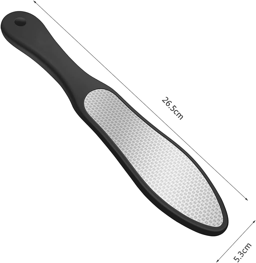 Hornhautentferner, Hornhautfeile, Hornhauthobel, Doppelseitig Edelstahl Fußfeile Hornhautraspel Für Fußpflege, Hornhaut Entfernen Fuß Und Verschrumpelte Haut Hornhaut - Schwarz