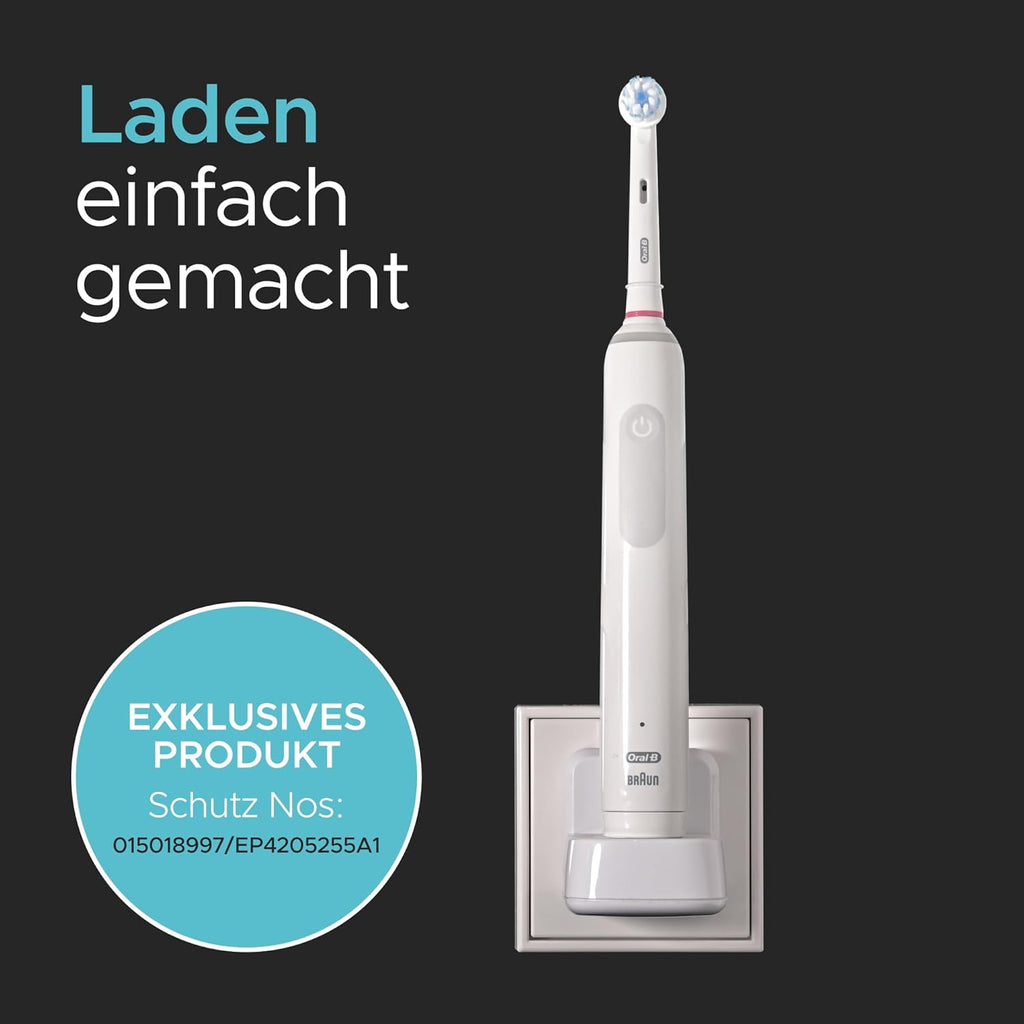 Elektrisches Zahnbürsten-Wandladegerät Für Eu-Steckdose Für Oral-B/Braun Modellen (Außer Io-Reihn Und Pulsonic-Serie) | Tragbares Oral B Ladestation, Kabelloses, IPX7 Abdichtung