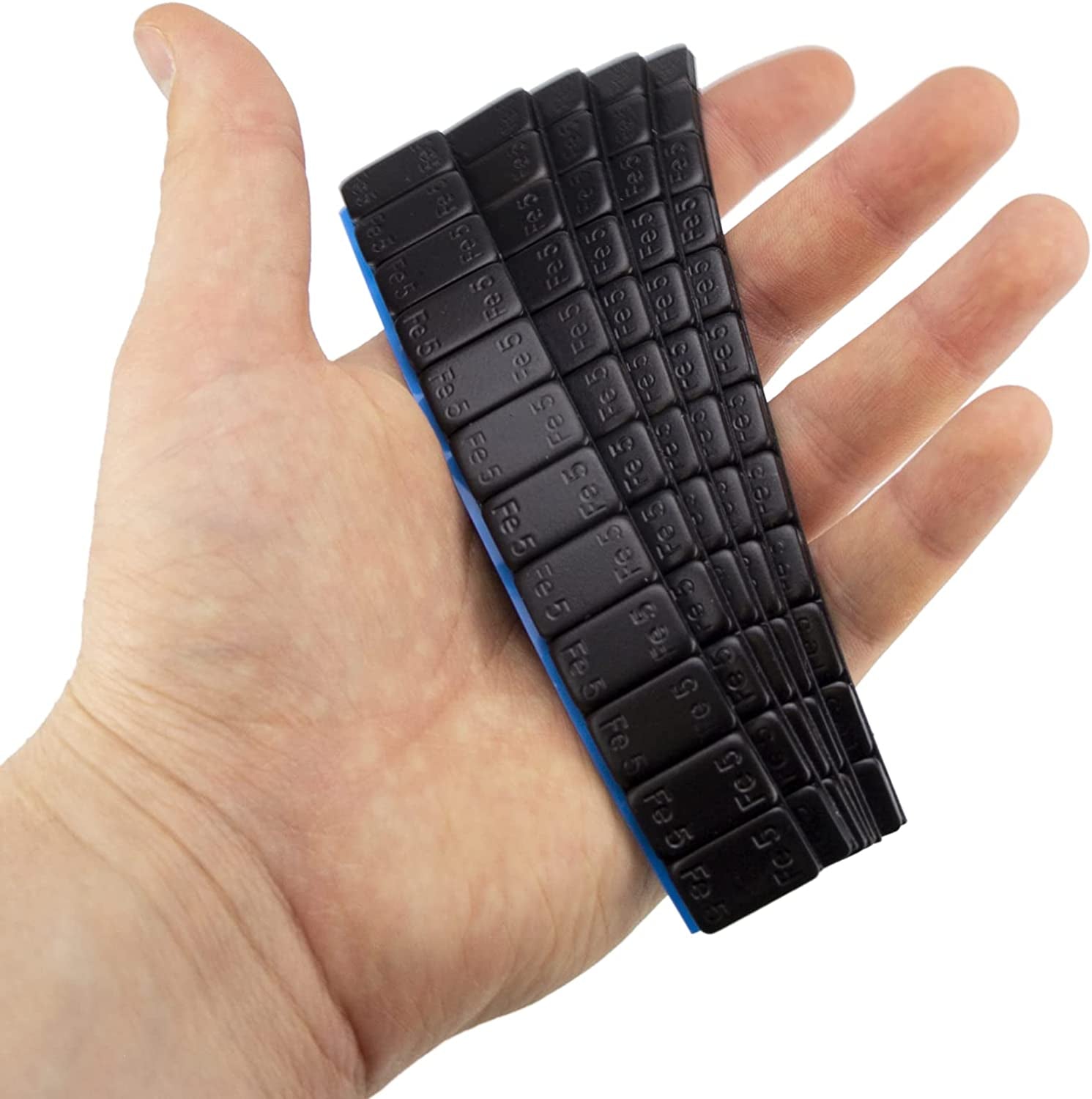 7 Auswuchtgewichte 12X5G Klebegewichte Stahlgewichte Kleberiegel 60G AUSWAHL Schwarz/Silber/Anthrazit (Schwarz Metall)