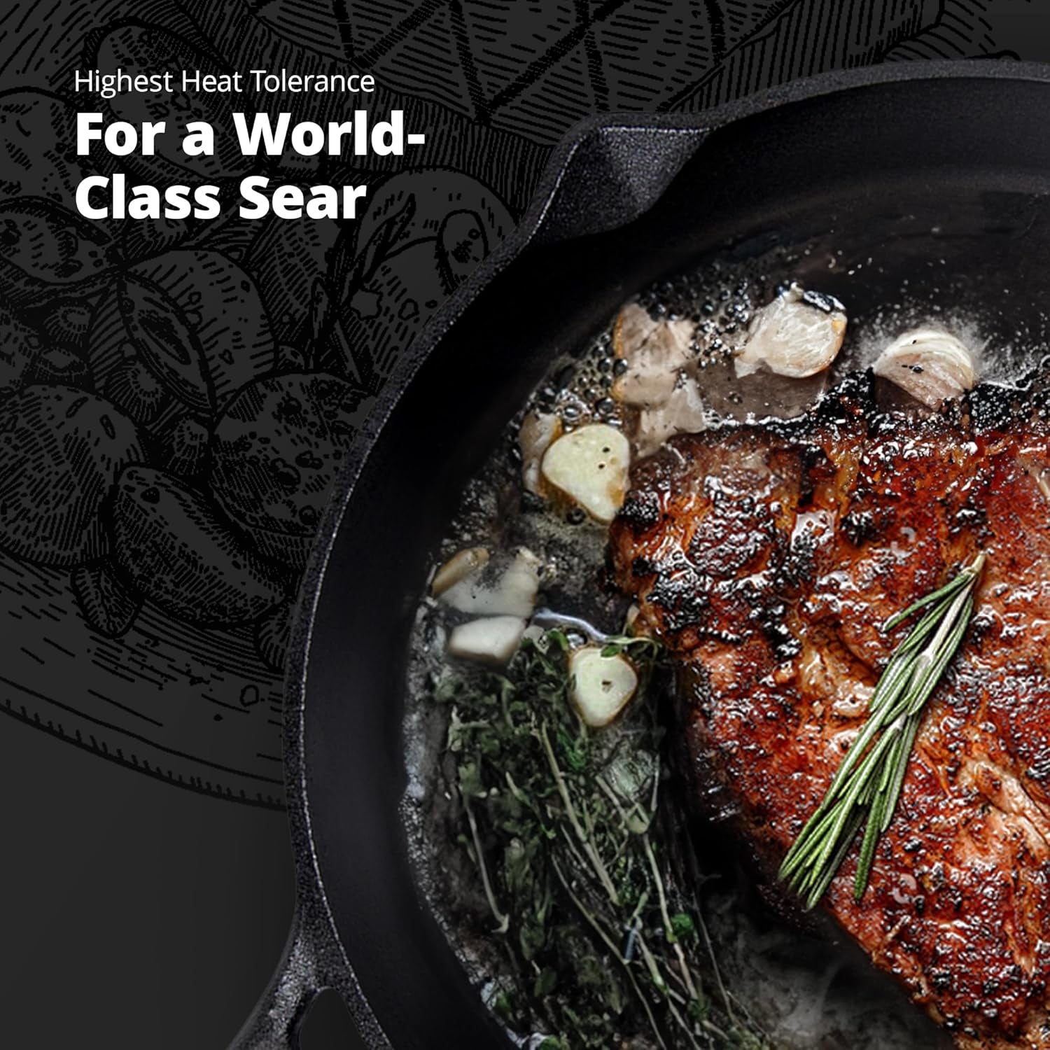 Greater Goods 10-Inch Cast Iron Skillet, Organically Pre-Seasoned, Heavy-Duty Pan for Frying, Baking, Grilling, Indoor and Outdoor Cooking