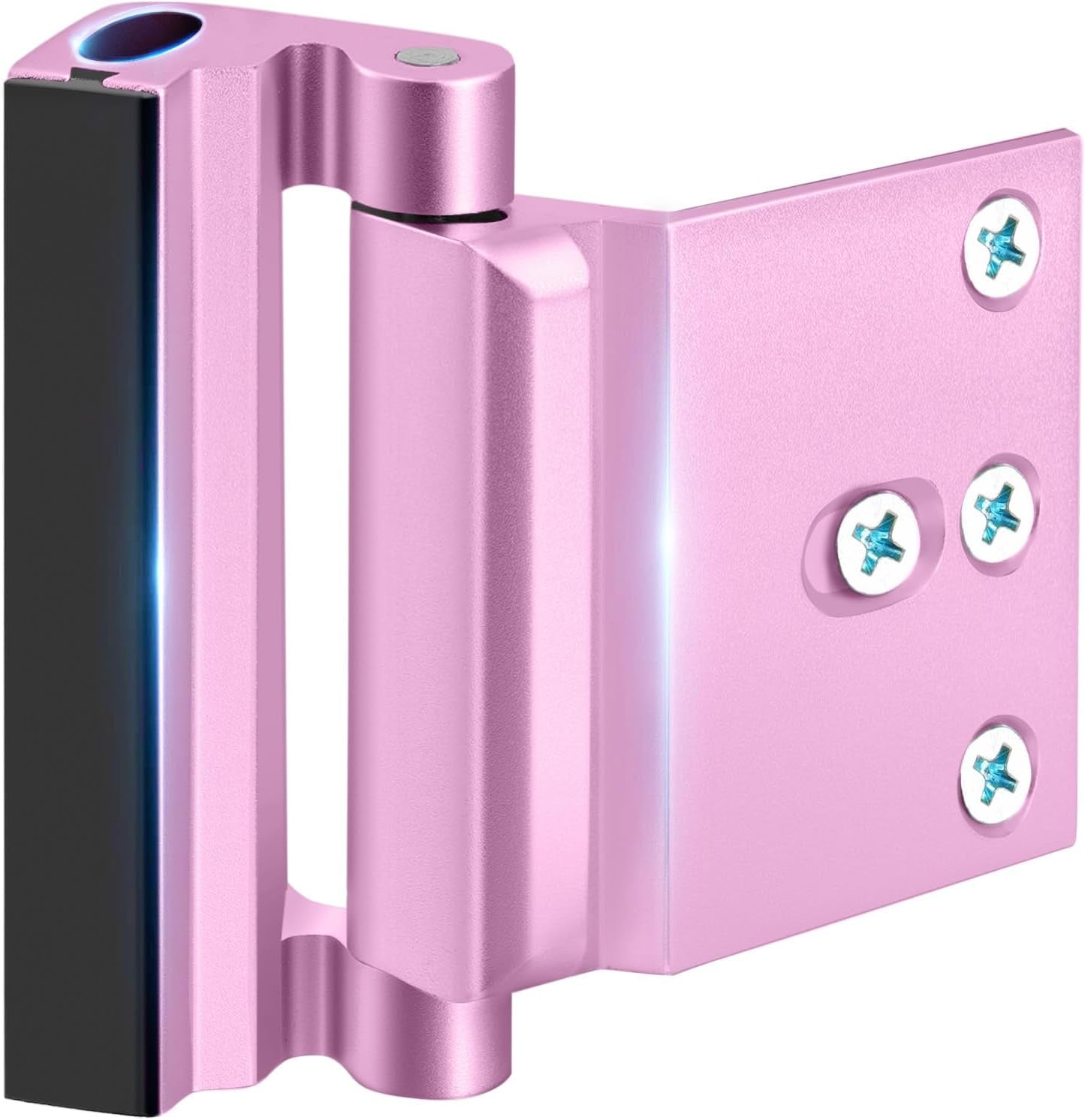 Home Security Door Reinforcement Lock - Safety Child Proof Door Locks with 8 Screws for Inward Swinging Front Doors, Extra Add a Top Lock inside Withstands 800 Lbs Deadbolt Latch, Guard Bedroom Patio