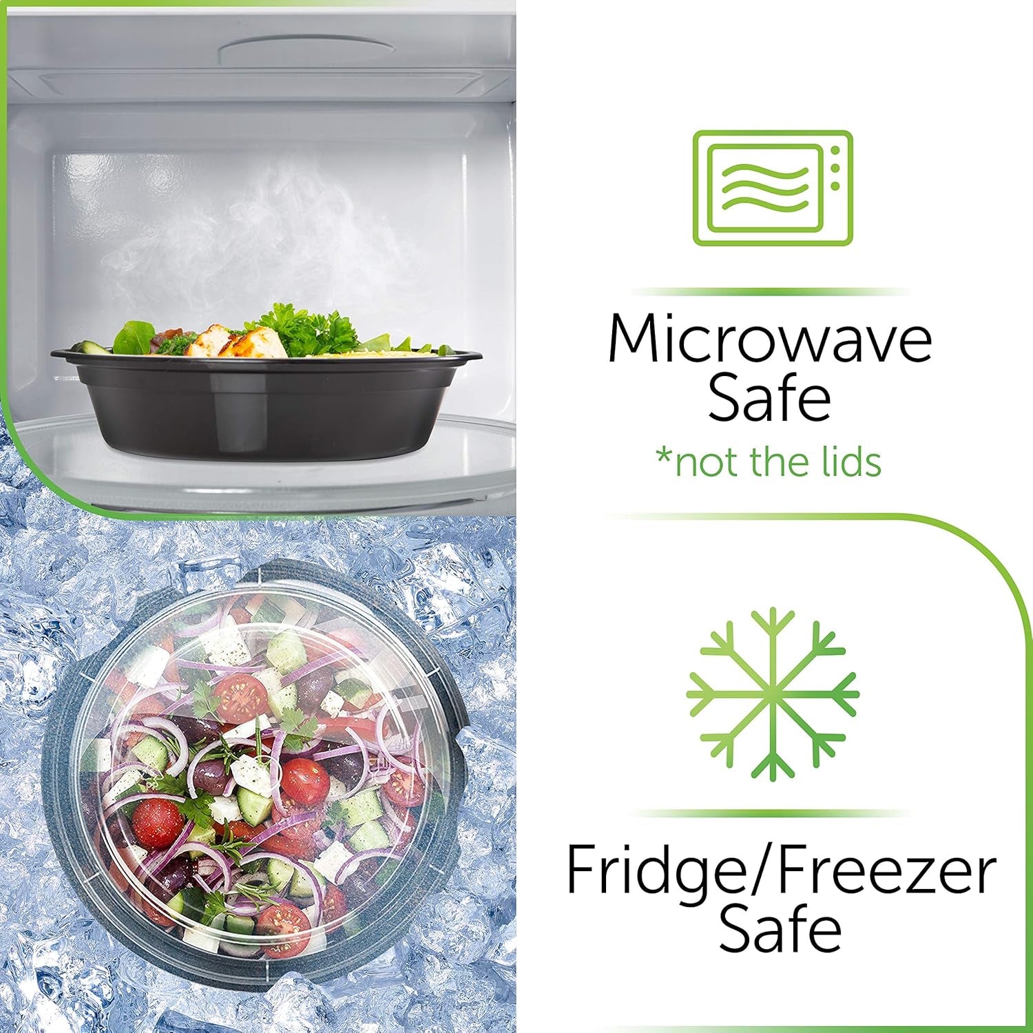 [30-Pack] Meal Prep Containers Reusable - Batch Cooking Plastic Food Containers with Lids - Microwavable Freezer Dishwasher Safe - Takeaway Lunch Box