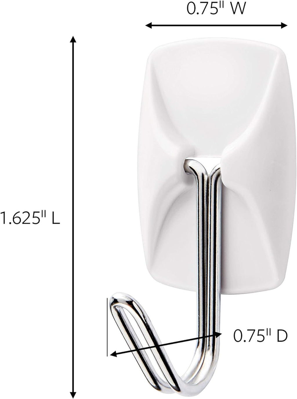 GP067-16NA Small Wire Hardware, White, 16 Hooks