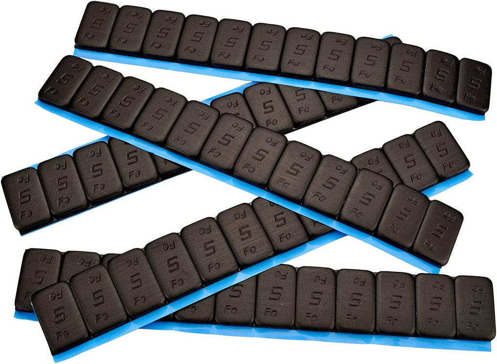 7 Auswuchtgewichte 12X5G Klebegewichte Stahlgewichte Kleberiegel 60G AUSWAHL Schwarz/Silber/Anthrazit (Schwarz Metall)