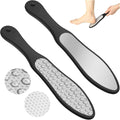 Hornhautentferner, Hornhautfeile, Hornhauthobel, Doppelseitig Edelstahl Fußfeile Hornhautraspel Für Fußpflege, Hornhaut Entfernen Fuß Und Verschrumpelte Haut Hornhaut - Schwarz