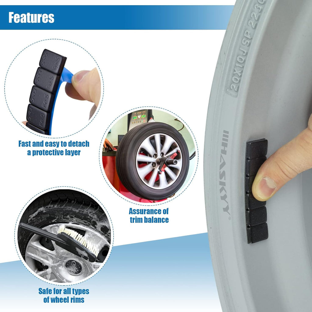 7 Auswuchtgewichte 12X5G Klebegewichte Stahlgewichte Kleberiegel 60G AUSWAHL Schwarz/Silber/Anthrazit (Schwarz Metall)