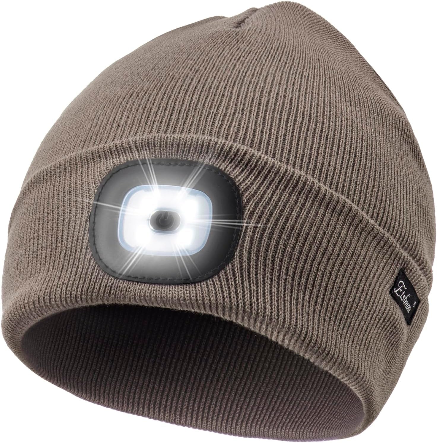 Etsfmoa Unisex Beanie with the Light Gifts for Men Dad Father USB Rechargeable Caps
